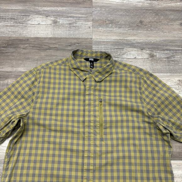 Alaskan Hardgear Mens XLT‎ Slim Fit Gingham Check Short Sleeve Button Up Shirt - Picture 3 of 9